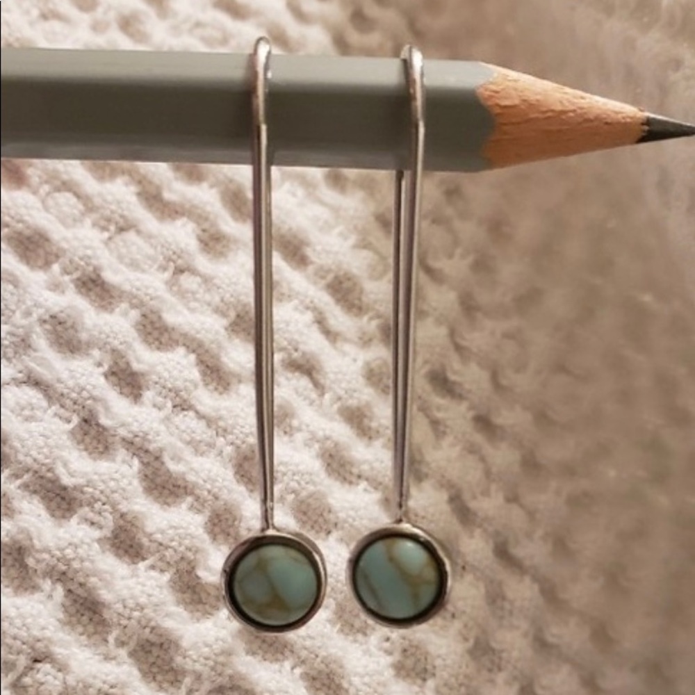 New! Hanging earrings with stone